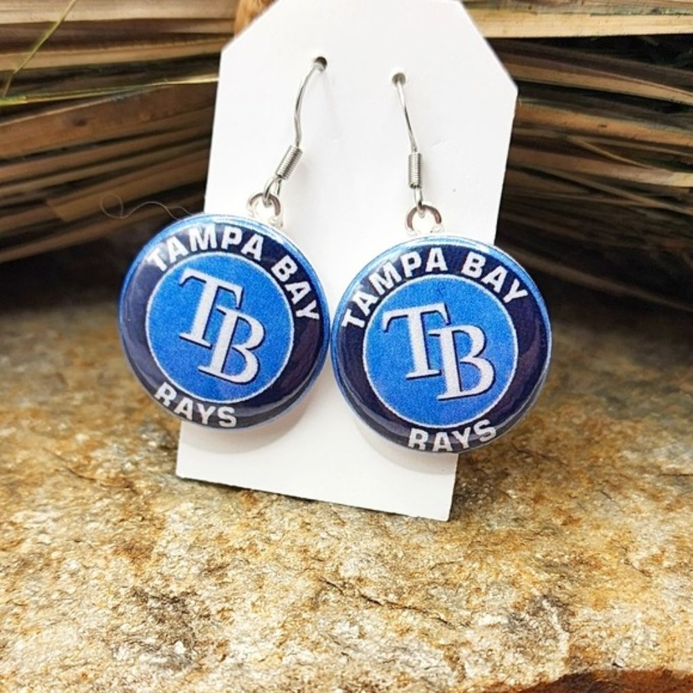 Tampa Bay Rays Earrings MLB Baseball Souvenir Devil Rays Dangle Drop Jewelry